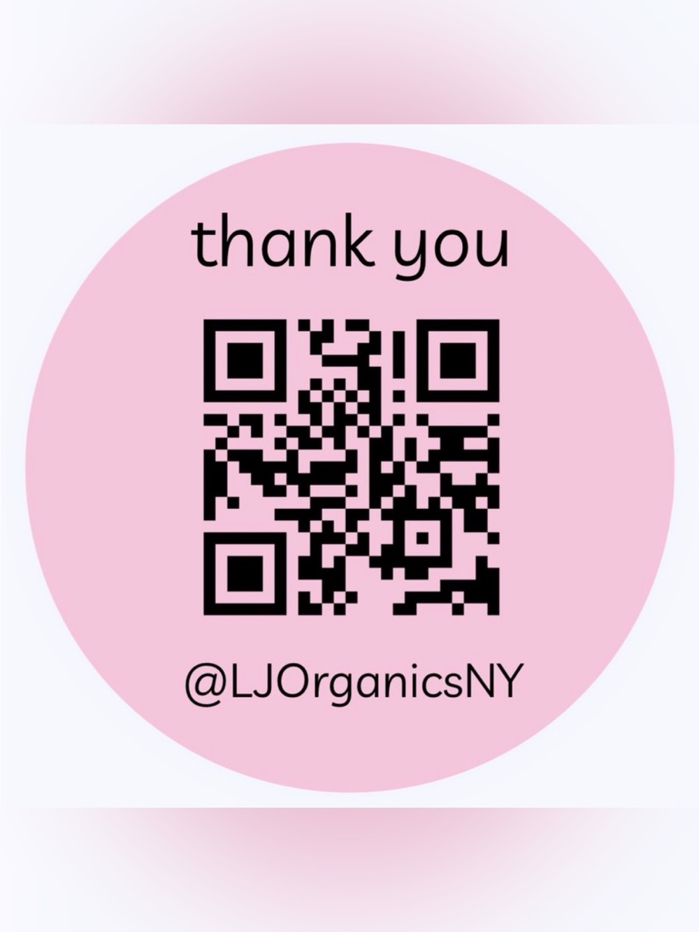 50 CUSTOM STICKERS - 2” ROUND - THANK YOU - W/ YOUR QR CODE & CLOSET NAME